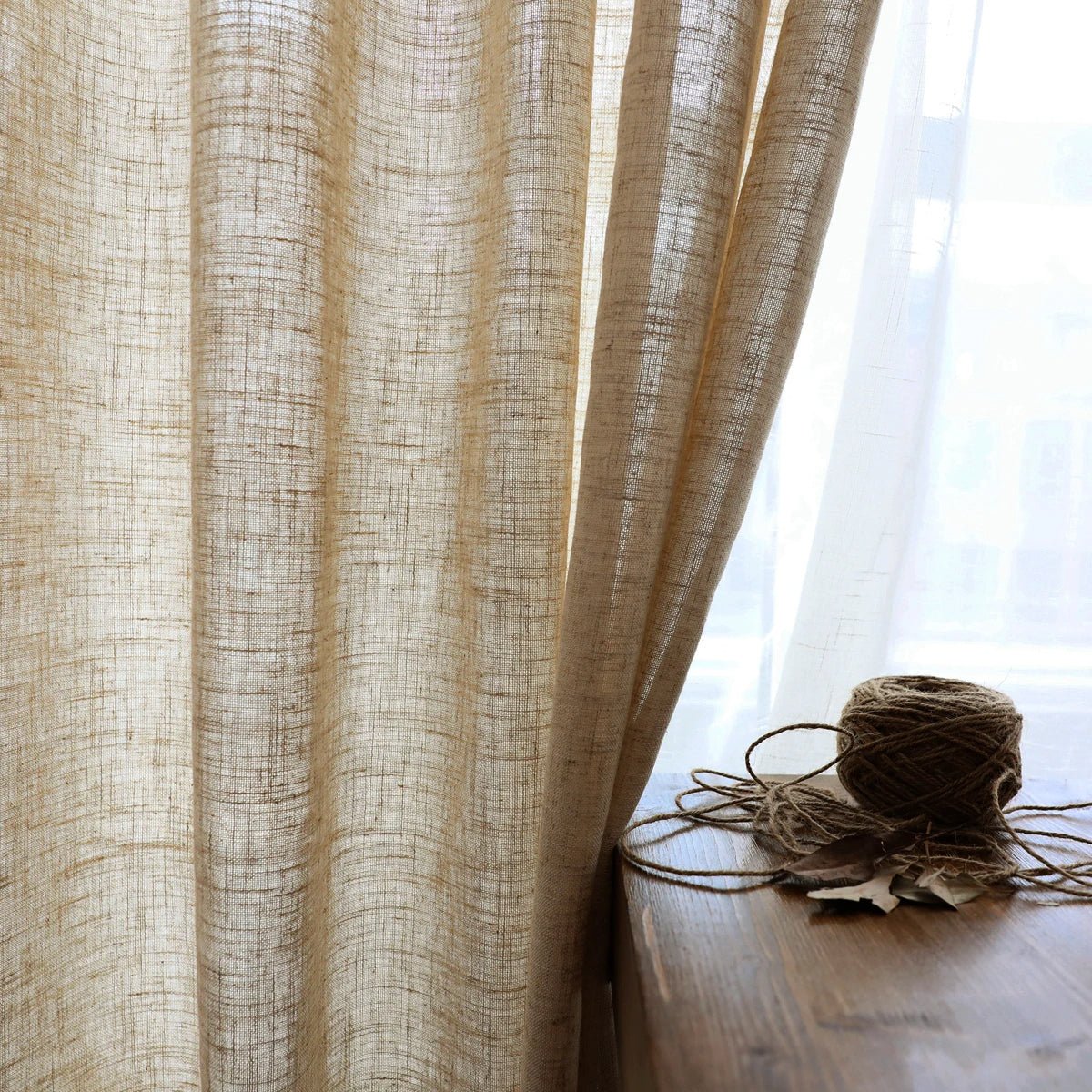 Linen curtain - Beige veil