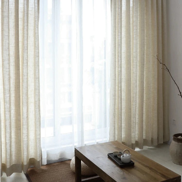 Linen curtain - Beige veil