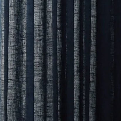 Linen Curtain - Dark Blue Sheer