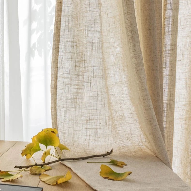 Linen curtain - Beige veil