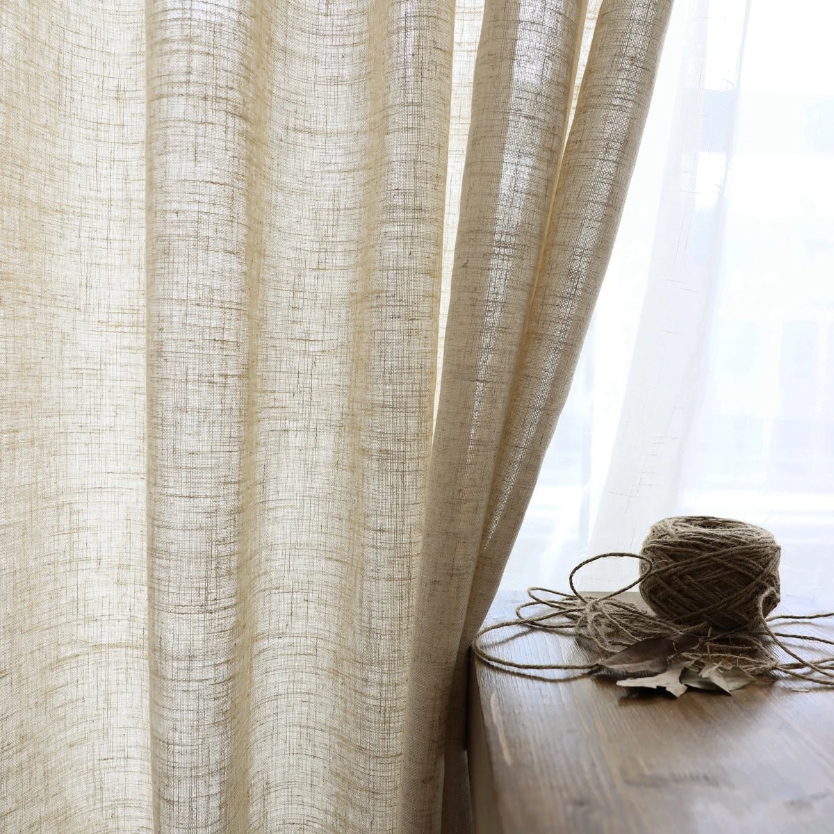 Linen curtain - Beige veil