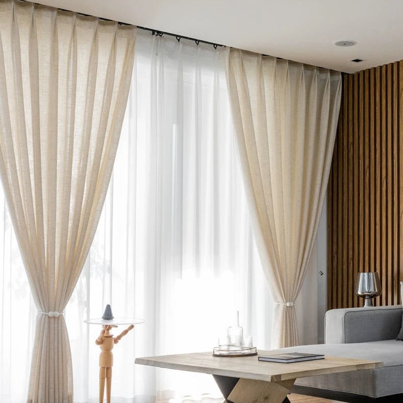 Linen curtain - Beige veil