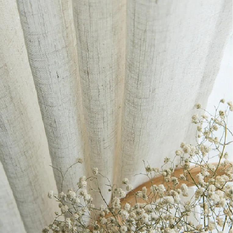 Linen Curtain - Beige Sheer