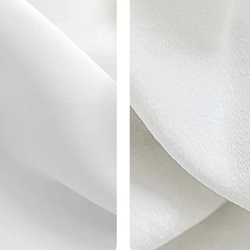 Rideau Voilage - Effet Velours Blanc